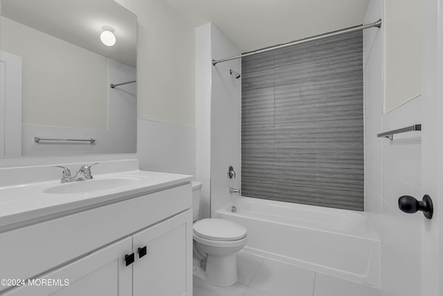 24 Golders Green Rd, Lakewood, NJ 08701 - full bathroom featuring toilet, shower / bathtub combination, vanity, and tile patterned floors