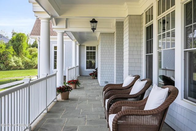 balcony with a porch