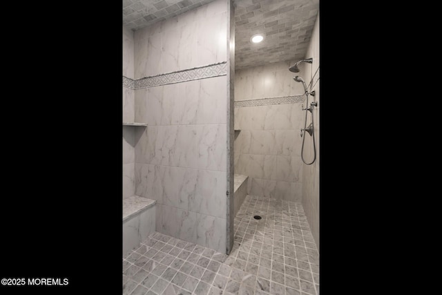 bathroom featuring a walk in shower