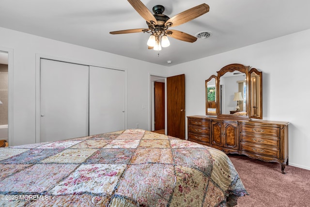 11 S Point Ct, Toms River, NJ 08757 - carpeted bedroom featuring a closet and ceiling fan