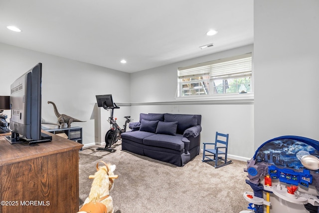 111 Warbler Way Unit 1000, Freehold, NJ 07728 - carpeted living room featuring baseboards and recessed lighting