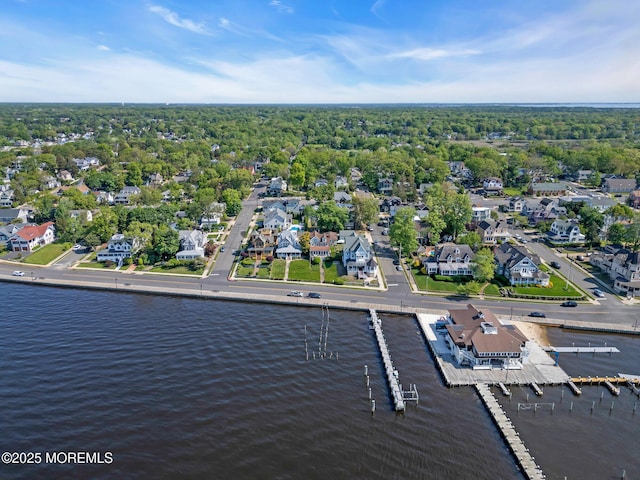 58 River Ave, Island Heights, NJ 08732 - aerial perspective of suburban area featuring a large body of water