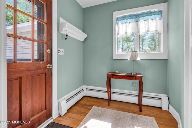 58 River Ave, Island Heights, NJ 08732 - doorway to outside with wood finished floors and baseboards