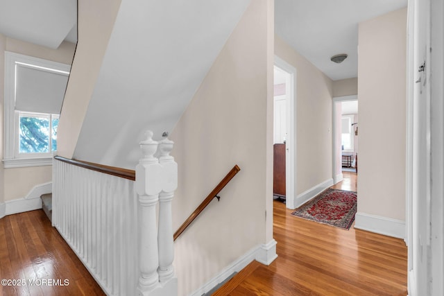 58 River Ave, Island Heights, NJ 08732 - stairway featuring wood finished floors and baseboards