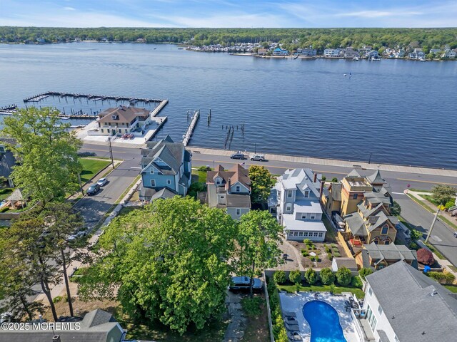 58 River Ave, Island Heights, NJ 08732 - aerial view of residential area featuring a large body of water