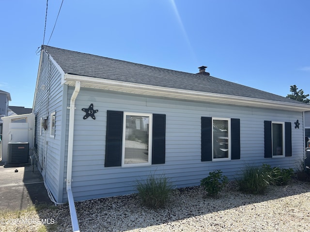 view of home's exterior featuring central AC unit