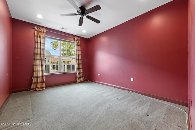 7 Spring Lake Ct, Barnegat, NJ 08005 - carpeted spare room featuring ceiling fan, baseboards, and recessed lighting