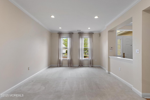 7 Spring Lake Ct, Barnegat, NJ 08005 - carpeted spare room featuring recessed lighting, crown molding, and baseboards