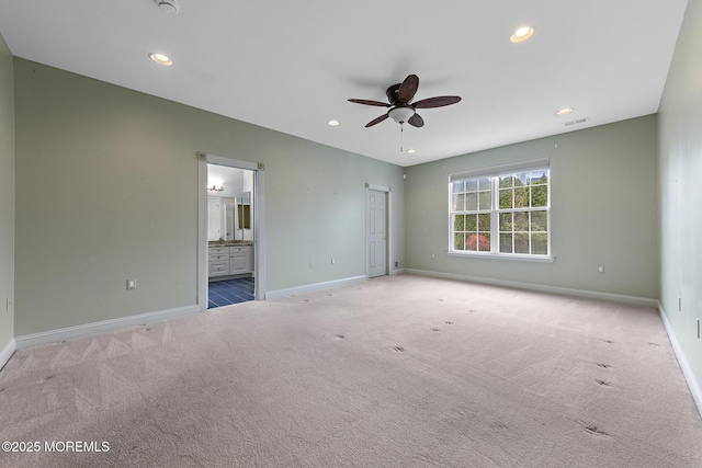 7 Spring Lake Ct, Barnegat, NJ 08005 - unfurnished room featuring carpet flooring, a ceiling fan, baseboards, and recessed lighting