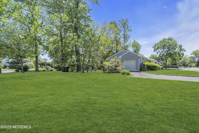2308 Logan Rd, Ocean Twp, NJ 07712 - view of green lawn featuring driveway and an attached garage