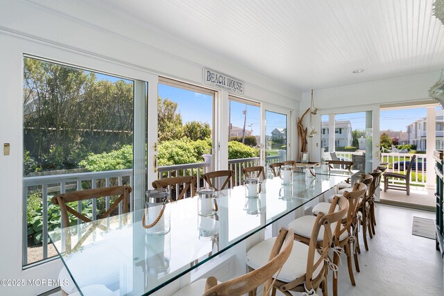 view of sunroom