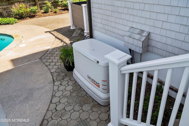 exterior view of a power unit and fence