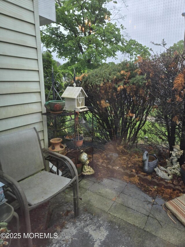 439D Chesterfield Ct, Manchester, NJ 08759 - view of patio featuring an outbuilding and a shed