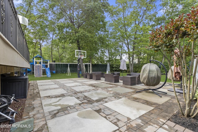 821 Woodland Dr, Lakewood, NJ 08701 - view of patio / terrace featuring a playground