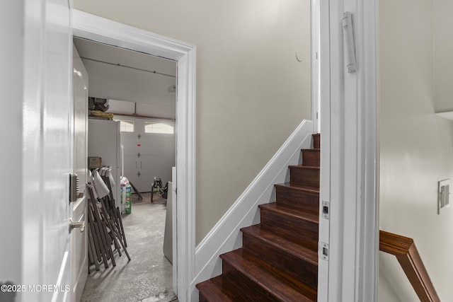 821 Woodland Dr, Lakewood, NJ 08701 - stairway with concrete flooring