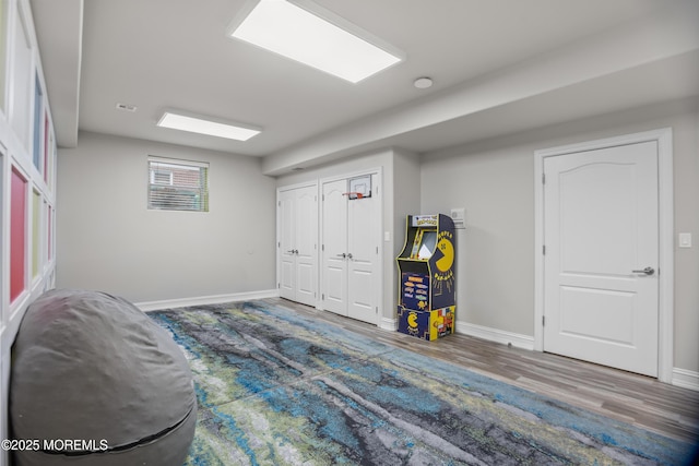 821 Woodland Dr, Lakewood, NJ 08701 - sitting room featuring baseboards and wood finished floors
