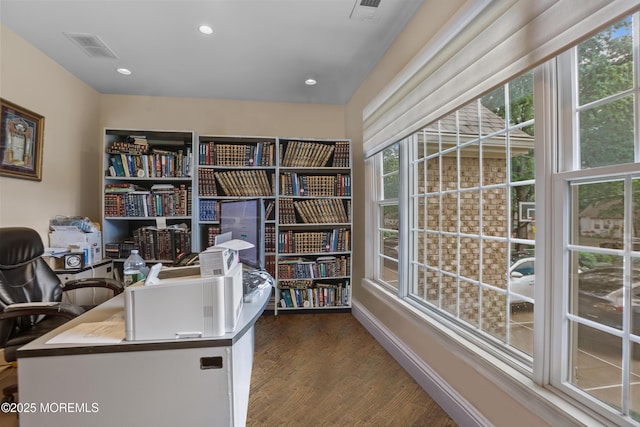 821 Woodland Dr, Lakewood, NJ 08701 - office featuring wood finished floors, recessed lighting, and baseboards