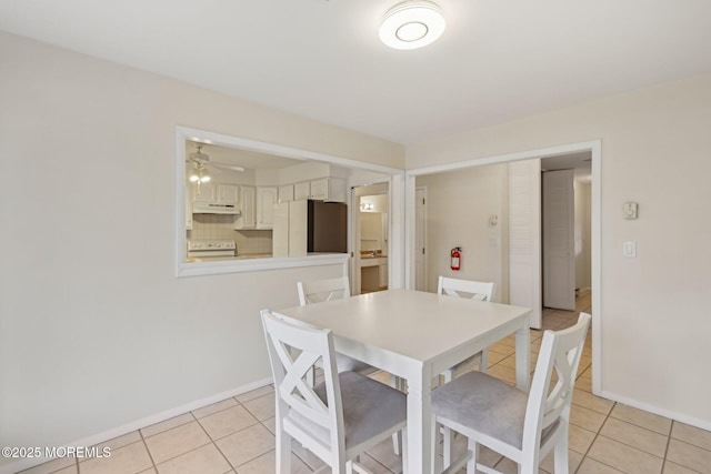 1164B Argyll Cir, Lakewood, NJ 08701 - dining room with light tile patterned floors and a ceiling fan