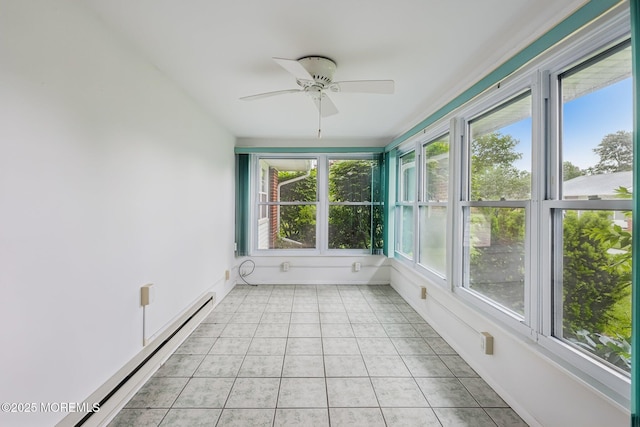 1164B Argyll Cir, Lakewood, NJ 08701 - unfurnished sunroom featuring a baseboard radiator and tile patterned flooring