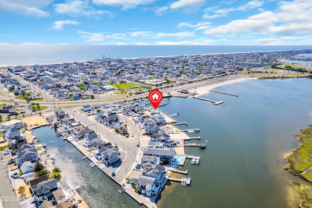 433 Bayside Ter Unit 1, Seaside Heights, NJ 08751 - aerial overview of property's location with a large body of water and nearby suburban area
