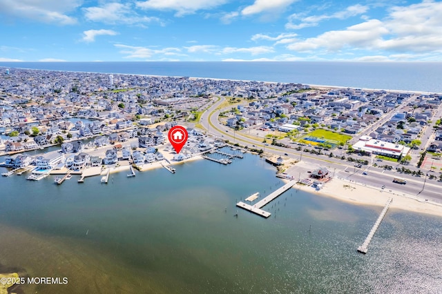 433 Bayside Ter Unit 1, Seaside Heights, NJ 08751 - aerial view of property and surrounding area featuring a large body of water and nearby suburban area