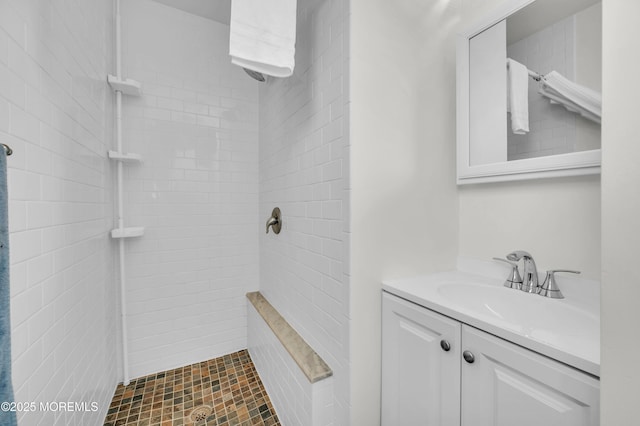 433 Bayside Ter Unit 1, Seaside Heights, NJ 08751 - full bath featuring tiled shower and vanity