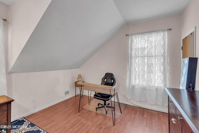 26 Morningside Ave, Keansburg, NJ 07734 - office area featuring lofted ceiling, wood finished floors, and baseboards