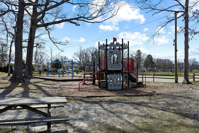 view of community jungle gym