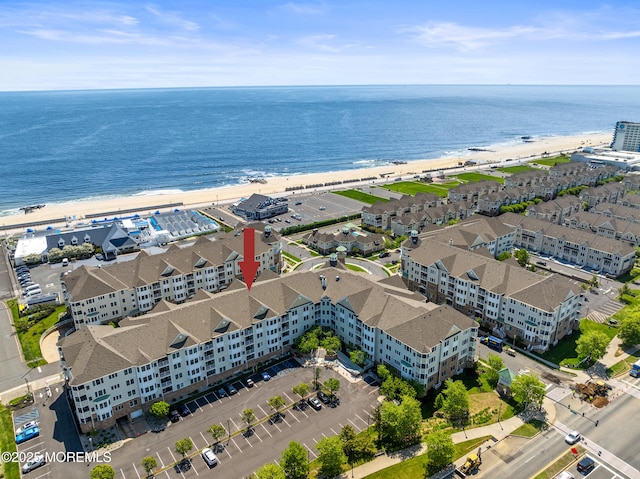 drone / aerial view of extended coastline