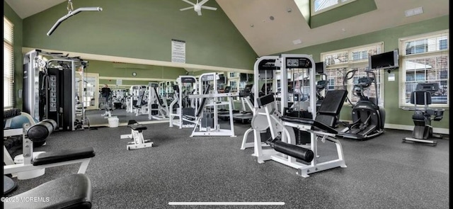 33 Cooper Ave Unit 211, Long Branch, NJ 07740 - workout area featuring high vaulted ceiling