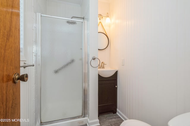821 Jamaica Blvd, Toms River, NJ 08757 - full bath featuring a shower stall, toilet, and vanity