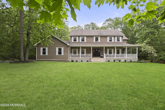 781 Harmony Rd, Jackson, NJ 08527 - rear view of property featuring covered porch and a yard