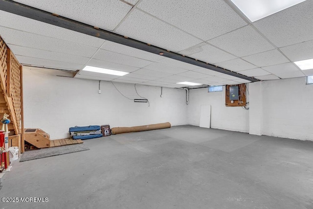 1430 Forest Ave, Brick, NJ 08724 - below grade area featuring a drop ceiling and electric panel