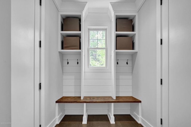 mudroom featuring baseboards
