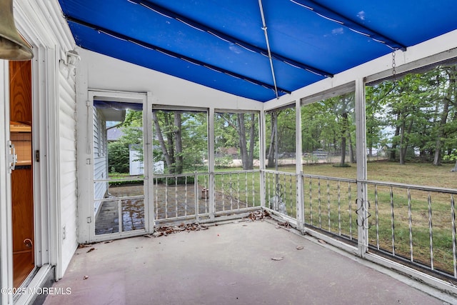 132 Tunes Brook Dr, Brick, NJ 08723 - unfurnished sunroom with lofted ceiling