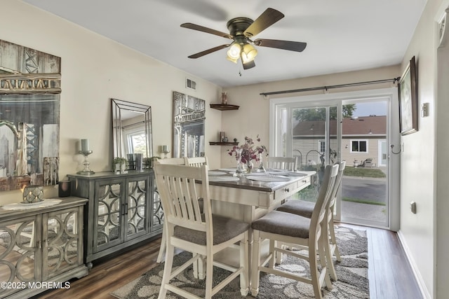 467A Chelsea Ct, Manchester, NJ 08759 - dining space with wood finished floors and ceiling fan