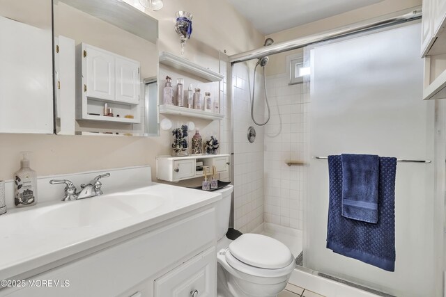 467A Chelsea Ct, Manchester, NJ 08759 - bathroom featuring a shower stall, toilet, and vanity