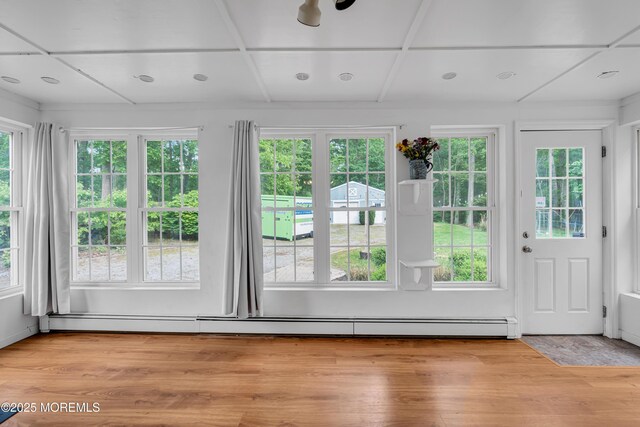 6 Blanche Dr, New Egypt, NJ 08533 - unfurnished sunroom featuring a baseboard radiator
