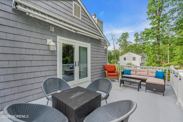 6 Blanche Dr, New Egypt, NJ 08533 - view of patio with an outdoor hangout area and french doors