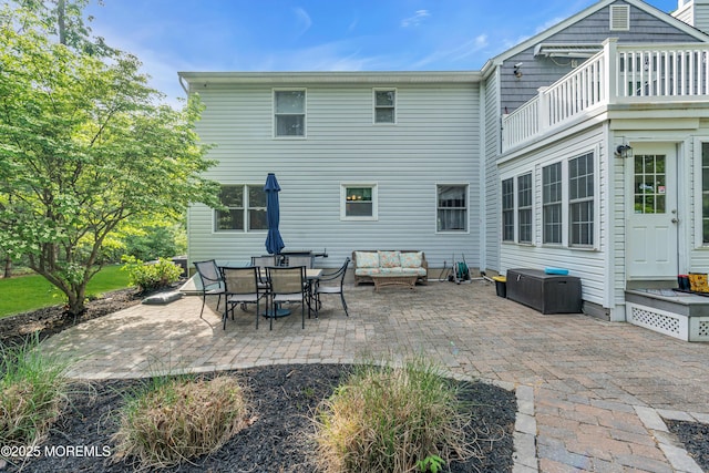 6 Blanche Dr, New Egypt, NJ 08533 - rear view of house featuring a patio area and an outdoor hangout area
