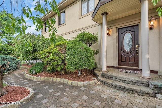 251 Genes Dr, Toms River, NJ 08753 - doorway to property with stucco siding