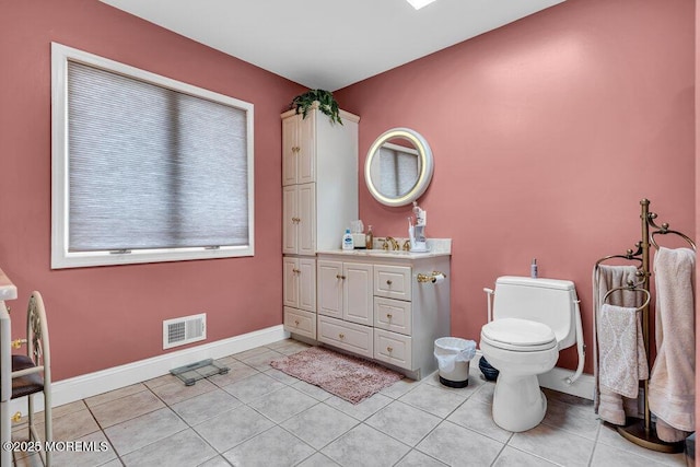 251 Genes Dr, Toms River, NJ 08753 - bathroom with toilet, tile patterned flooring, baseboards, and vanity