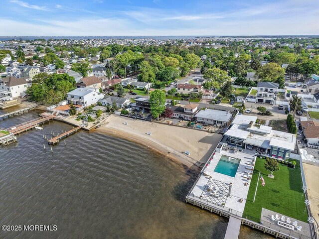 251 Genes Dr, Toms River, NJ 08753 - aerial view of property's location with a pool, a large body of water, and nearby suburban area