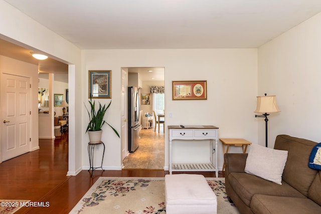 102 Clear Lake Rd, Whiting, NJ 08759 - living room featuring wood finished floors and baseboards