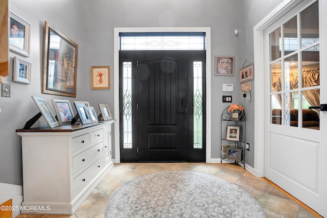 entryway with baseboards