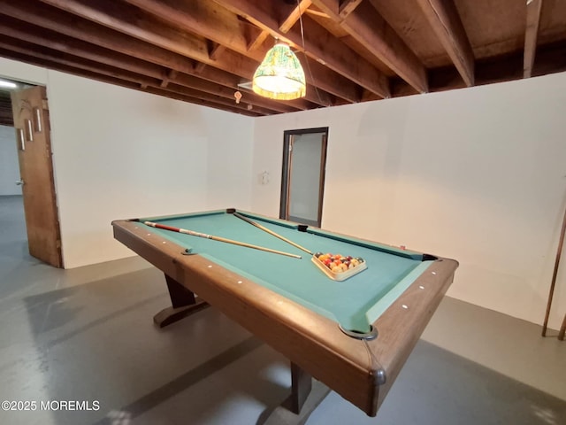 22 Macedulski Ter, South Amboy, NJ 08879 - recreation room with finished concrete floors and billiards table