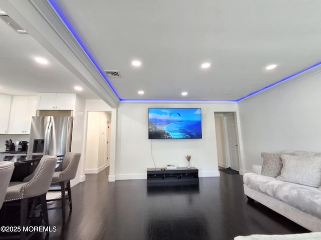 22 Macedulski Ter, South Amboy, NJ 08879 - living room featuring recessed lighting and dark wood-style floors