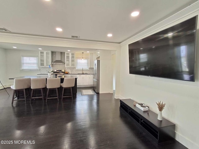 22 Macedulski Ter, South Amboy, NJ 08879 - dining area with recessed lighting and dark wood finished floors
