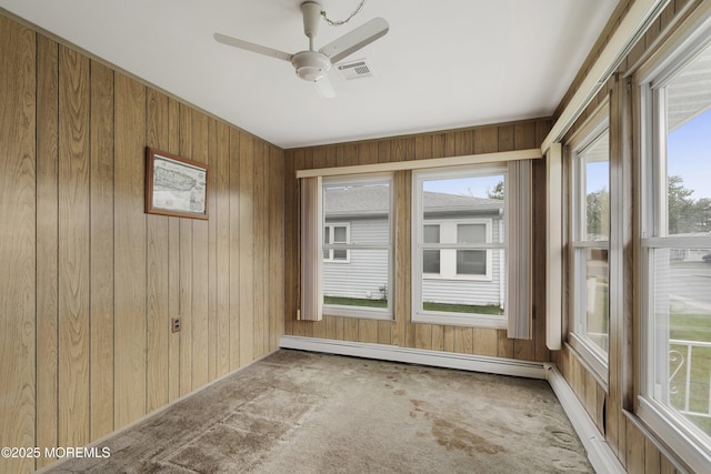 23 Marathon St, Toms River, NJ 08757 - unfurnished sunroom with a baseboard heating unit and healthy amount of natural light