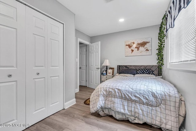 40 Mallard St Unit B, Manchester, NJ 08759 - bedroom featuring wood finished floors, recessed lighting, a closet, and baseboards